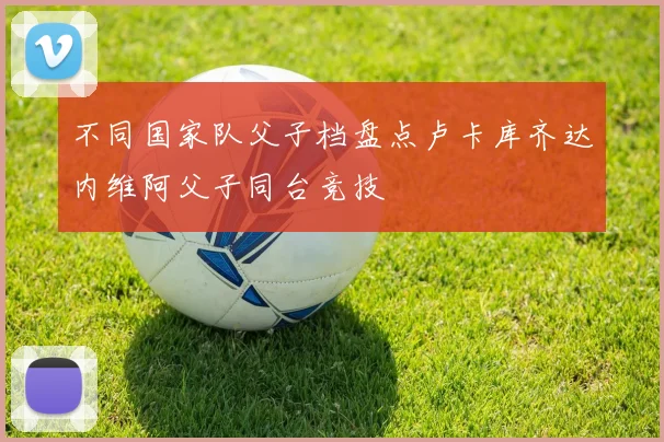 不同国家队父子档盘点卢卡库齐达内维阿父子同台竞技